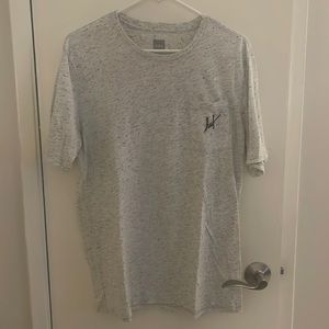 Huf light grey speckled pocket tee